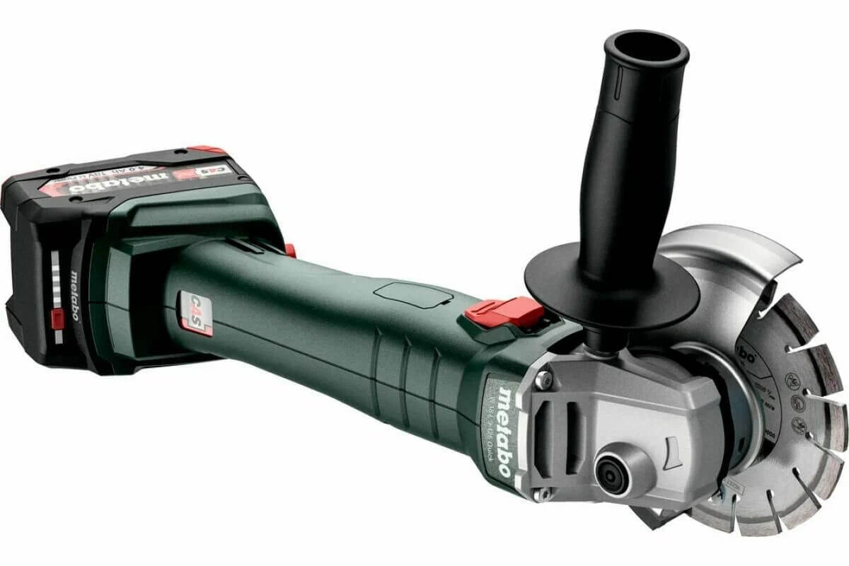 Аккумуляторная угловая шлифмашина Metabo W 18 L 9-125 Quick 602249650 с аккумулятором 5.2 Ah и ЗУ