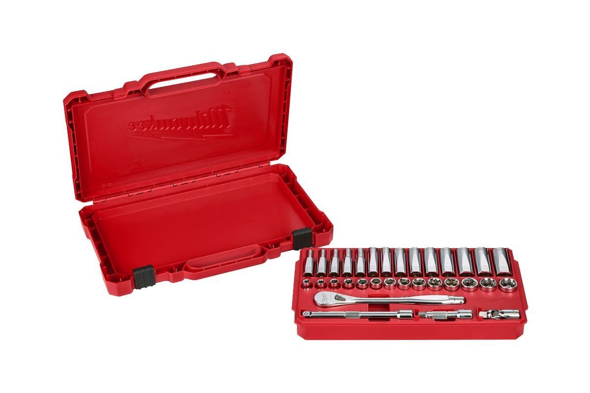 Набор головок Milwaukee 3/8" с трещоткой, 32 шт. (4932464945)