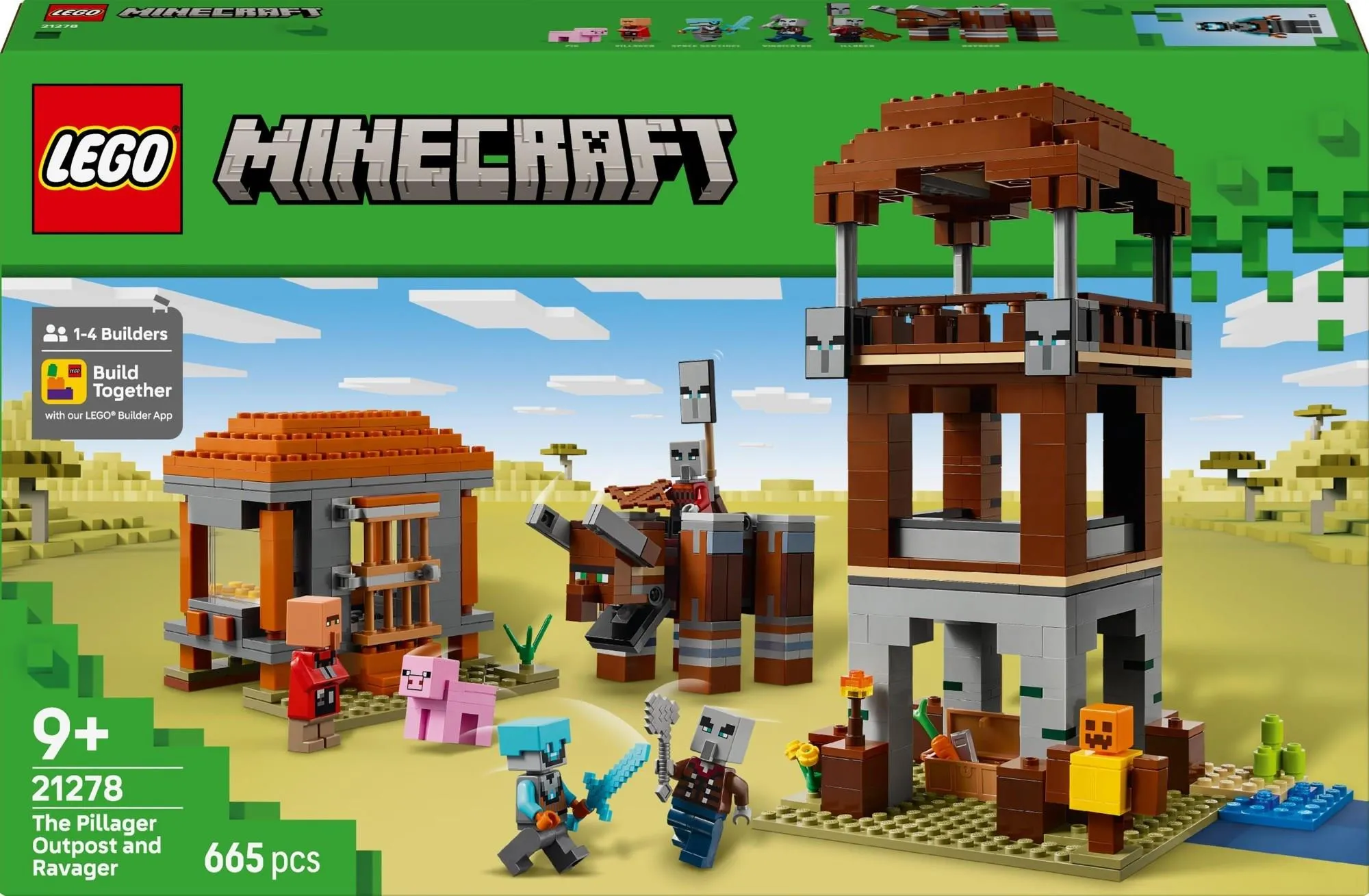 Конструктор LEGO Minecraft 21278 Аванпост разбойников и разрушитель
