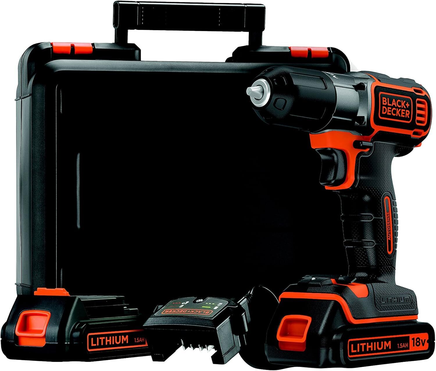 Дрель-шуруповёрт аккумуляторный Black&Decker ASD184KB 1.5 Ah 18 V с ЗУ