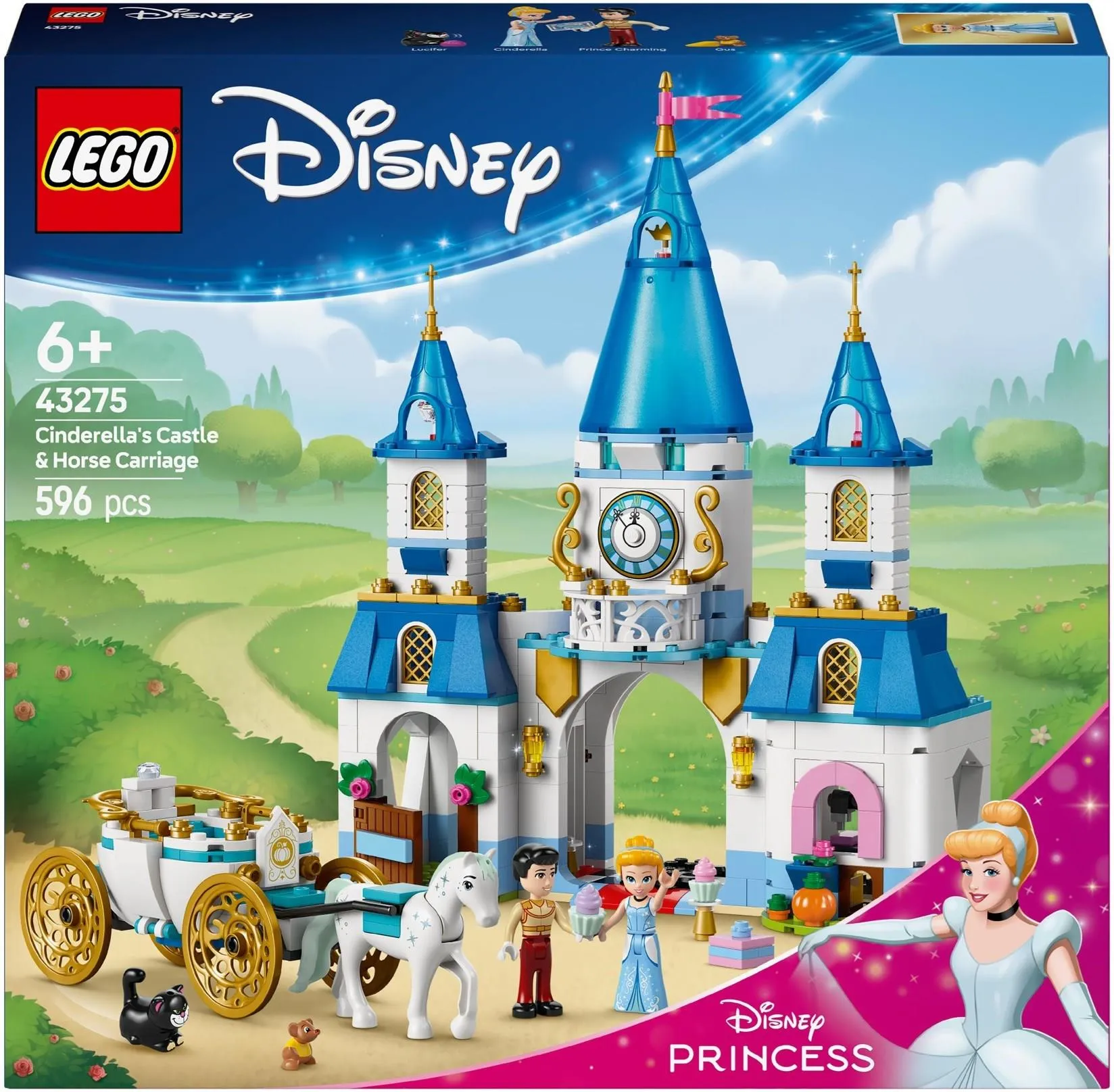 Конструктор LEGO Disney Princess 43275 Замок Золушки и карета
