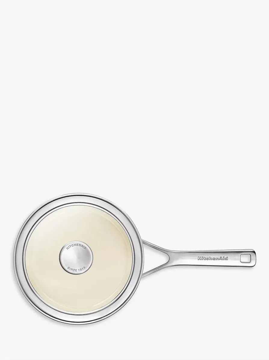 Ковш эмалированный KitchenAid Enamel 2,4 л, 20 см, с крышкой, Onyx Black CC003288001