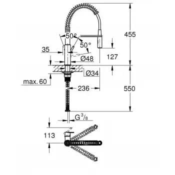 Смеситель для кухни Grohe Get 30361000