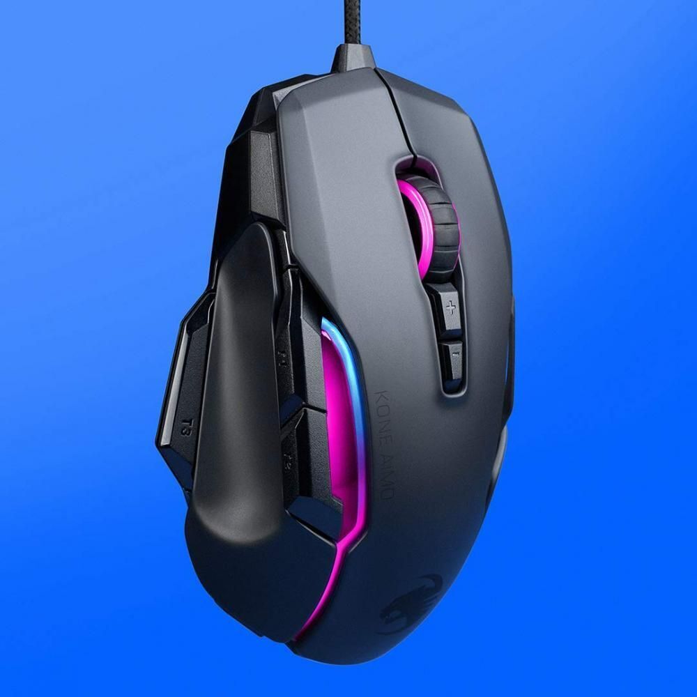 Мышь игровая с подсветкой проводная ROCCAT Kone AIMO Remastered черная