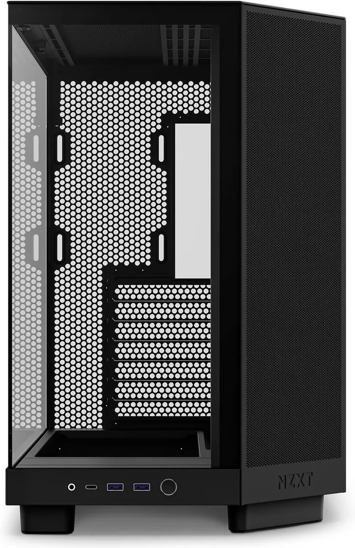 Корпус NZXT H6 Flow, Midi Tower, чёрный, стеклянная панель