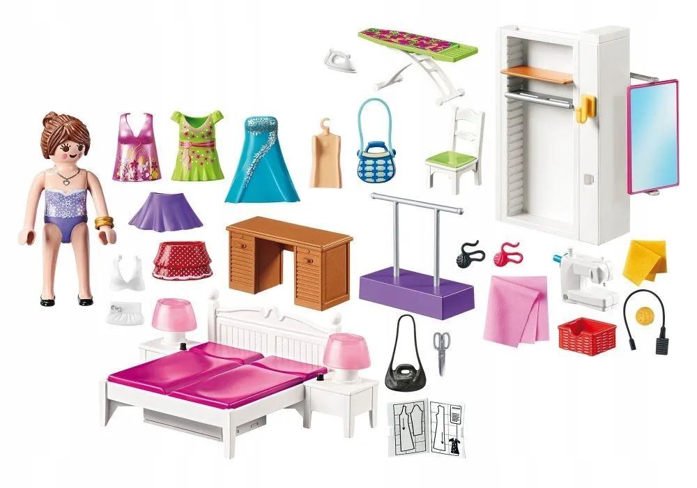 Конструктор Playmobil Dollhouse - Спальня с швейным уголком - Плеймобиль 70208