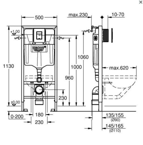 Комплект для унитаза Grohe Solido 39069000