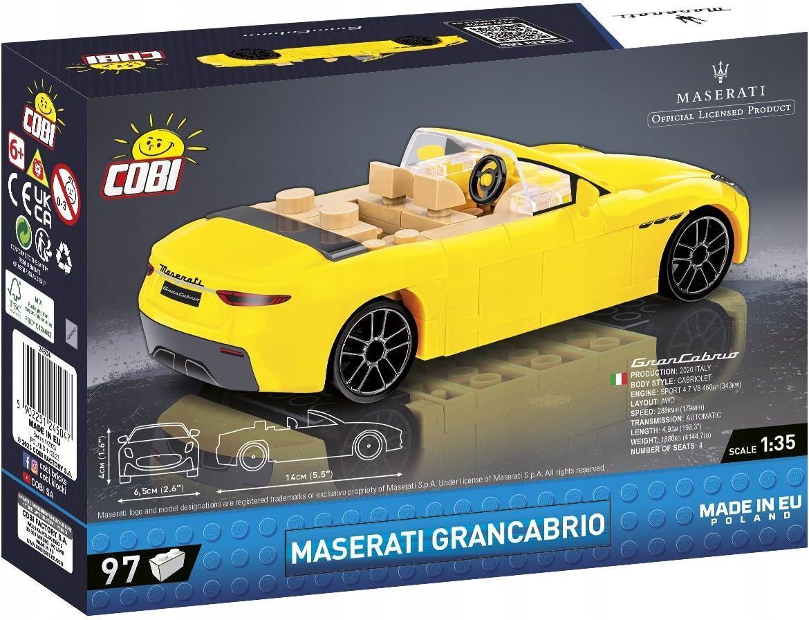 Конструктор пластиковый Cobi Maserati GranCabrio - Мазерати ГранКабрио - 97эл. - Коби 24504