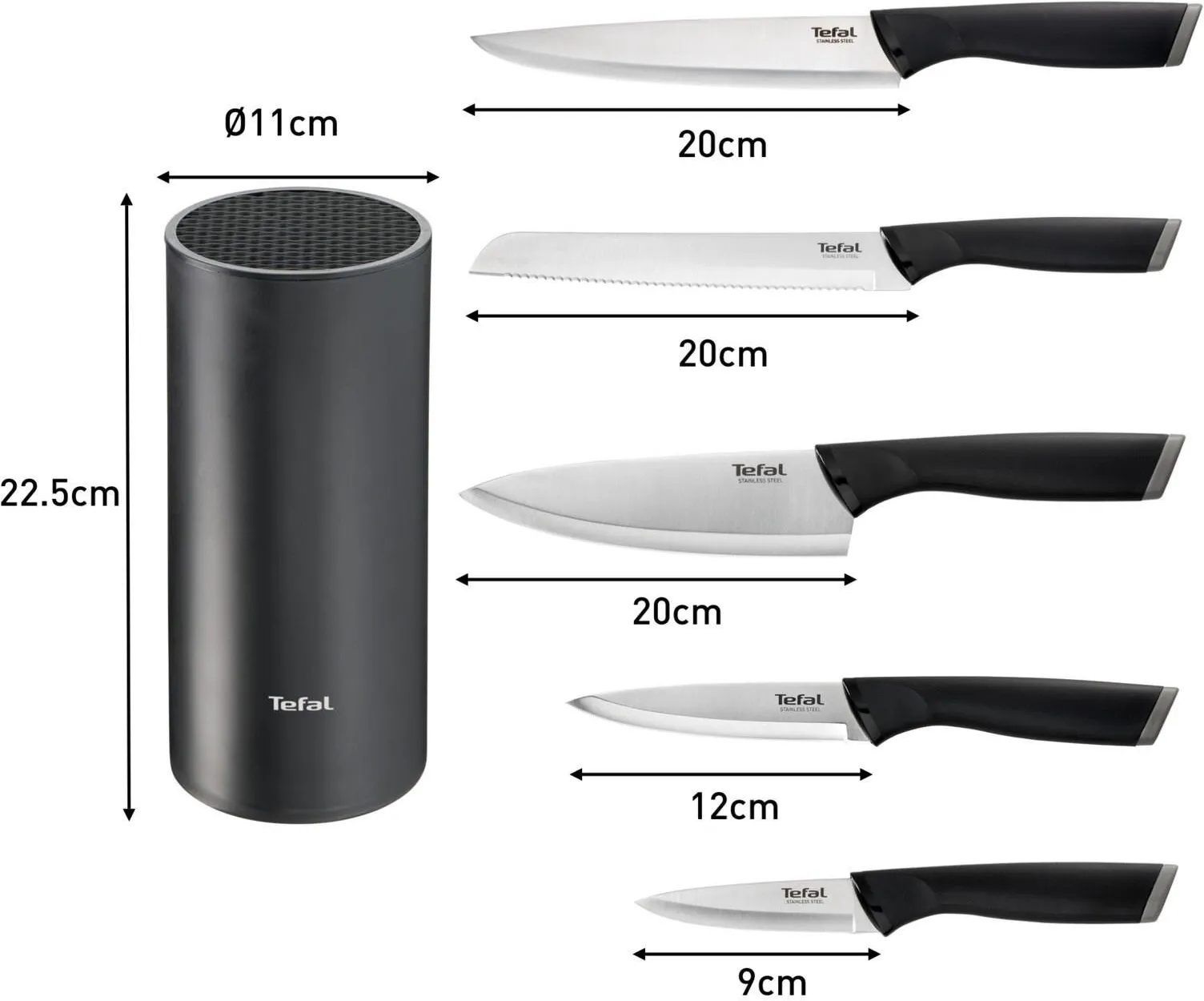 Набор из 5 ножей Tefal Comfort K2216S74