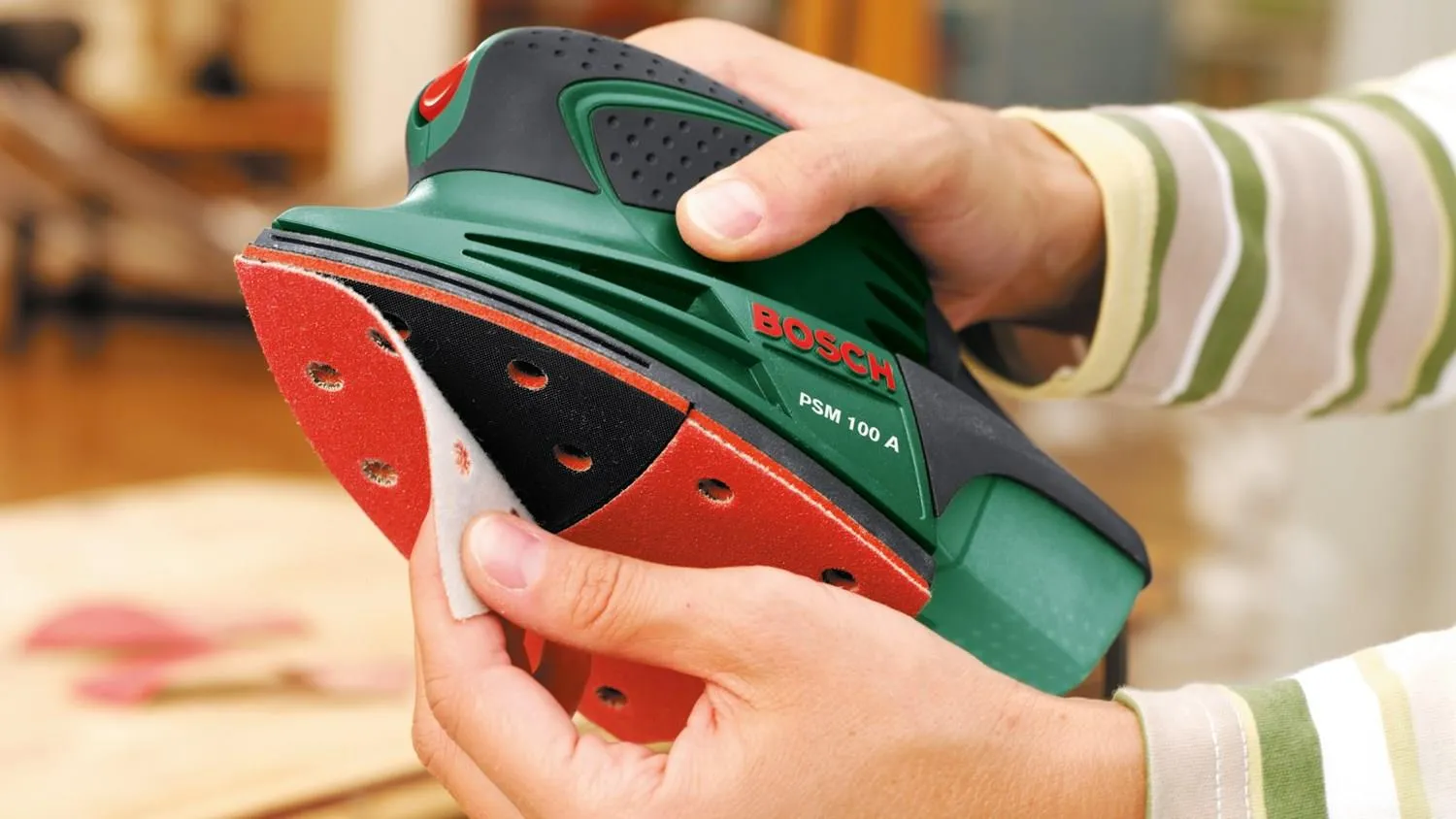 Вибрационная шлифовальная машина сетевая Bosch PSM 100 A 06033B7000