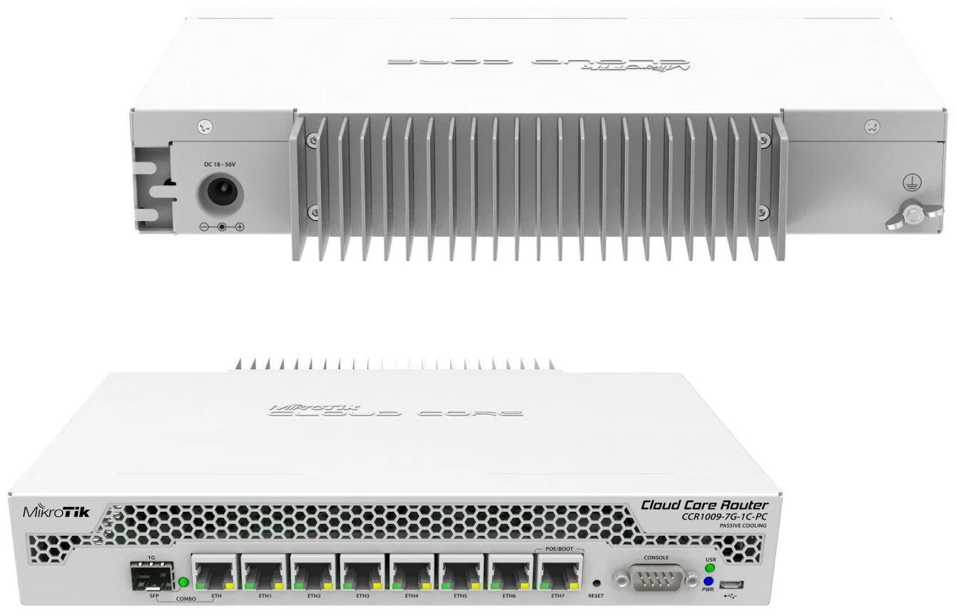 Маршрутизатор MikroTik Cloud Core Route CCR1009-7G-1C-PC