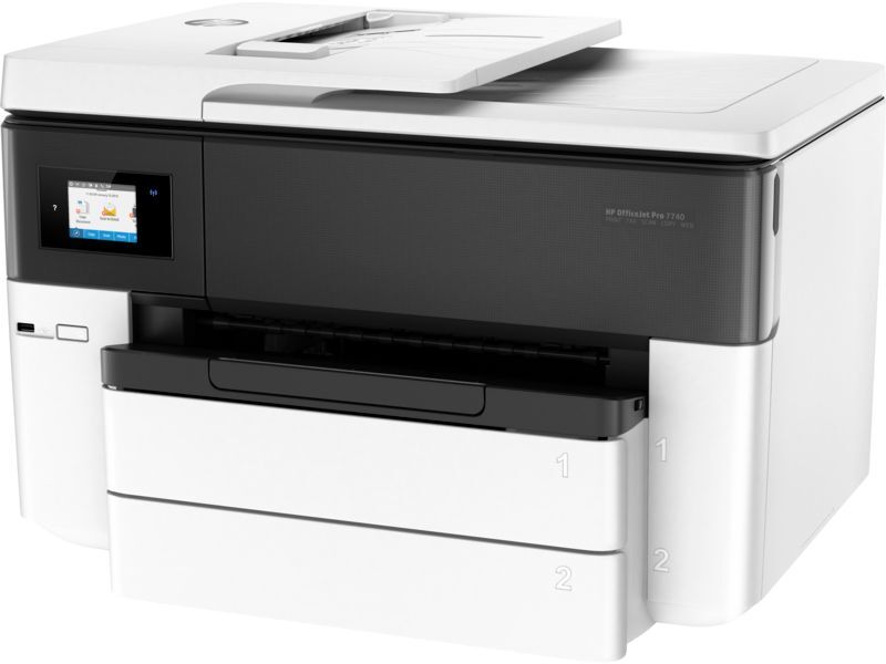 МФУ струйное HP OfficeJet Pro 7740 (принтер, сканер, копир, факс), A3, 22 стр./мин, 30000 стр./м, 4800х1200, дуплекс, WI-FI, с/к, G5J38A