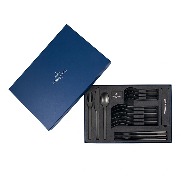Набор столовых приборов Villeroy & Boch Black Manufacture Rock 20 предметов (12-6556-9058)