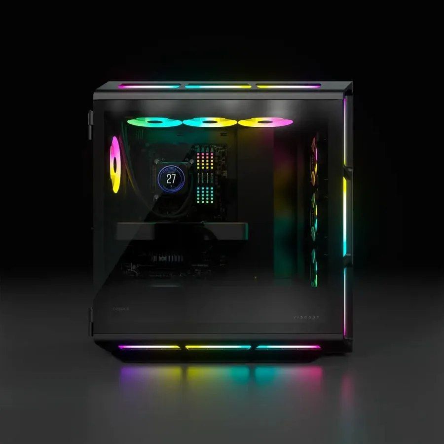 Корпус ATX Corsair iCUE 5000T RGB SMART, Midi-Tower, без БП, черный [cc-9011230-ww]