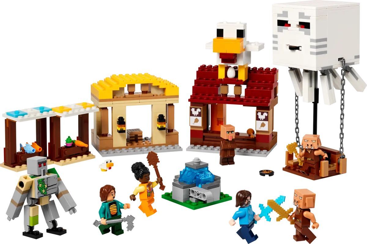Конструктор LEGO Minecraft 21273 Атака воздушного шара Гаста на деревню