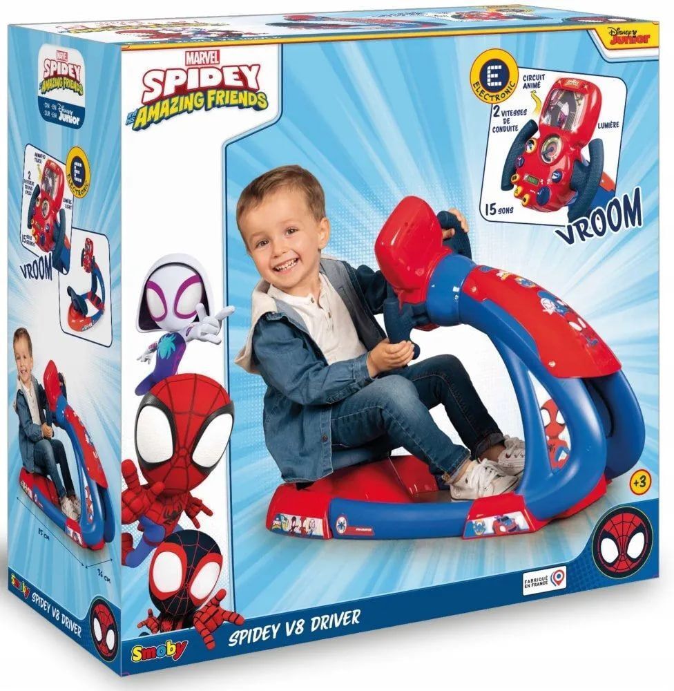 Игровой набор Smoby - Симулятор вождения Человек-паук со светом и звуком - Смоби 370218