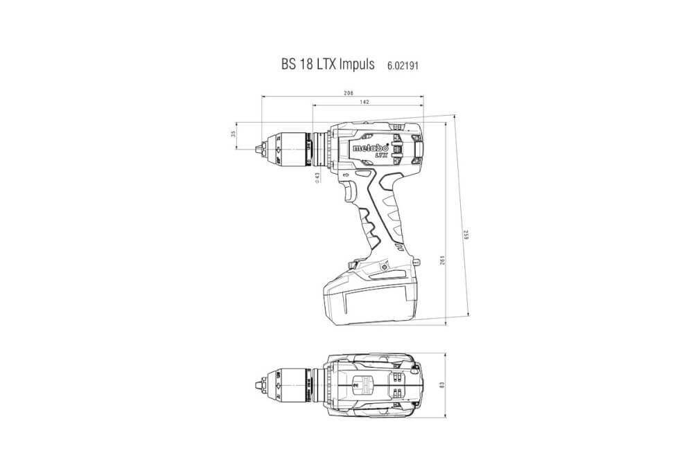 Дрель-шуруповёрт аккумуляторная Metabo BS 18 LTX Impuls 602191840 без акб и ЗУ
