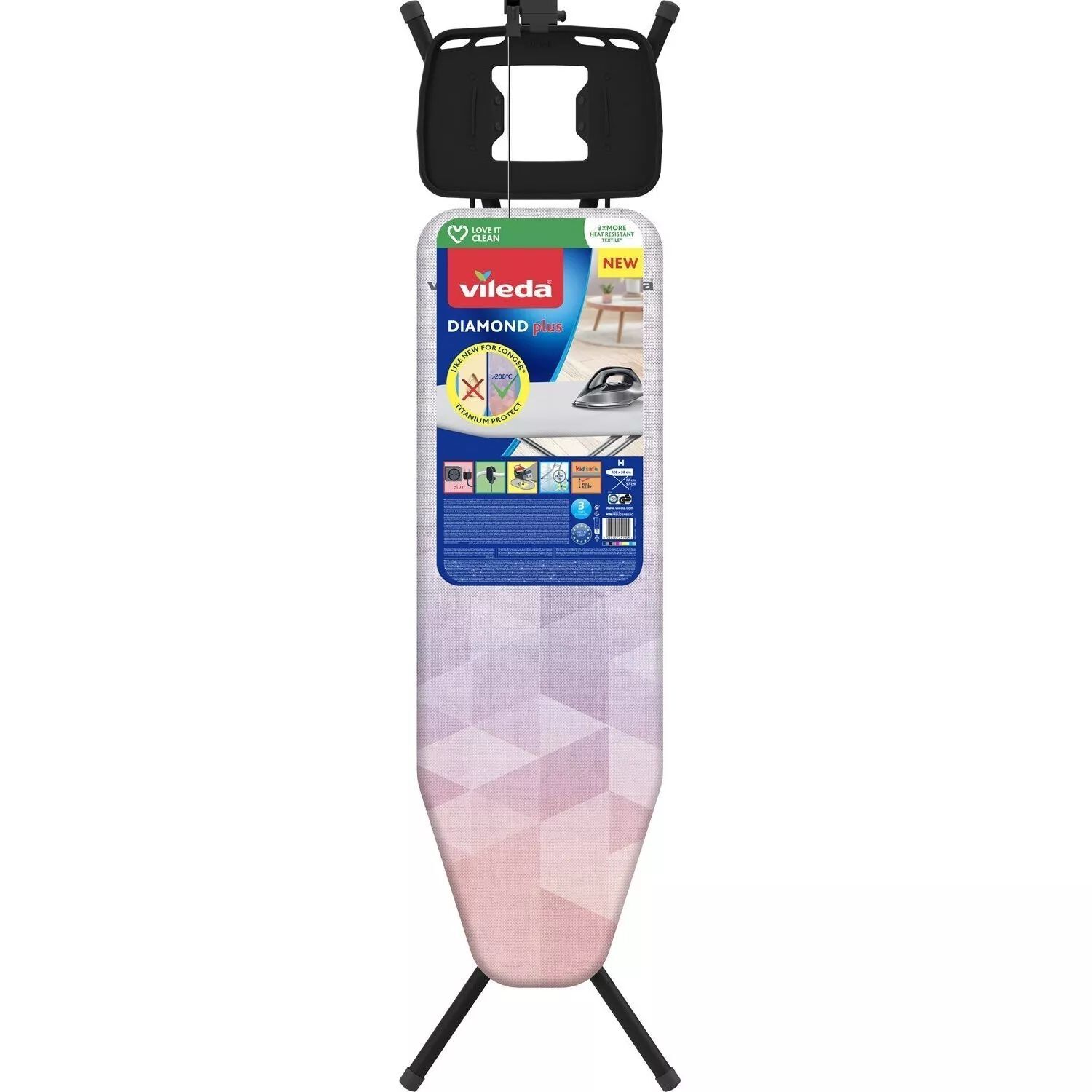 Гладильная доска Vileda Dimond Plus 120x38cm (173270)