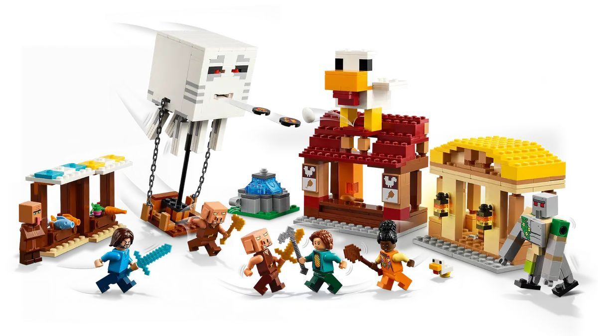 Конструктор LEGO Minecraft 21273 Атака воздушного шара Гаста на деревню