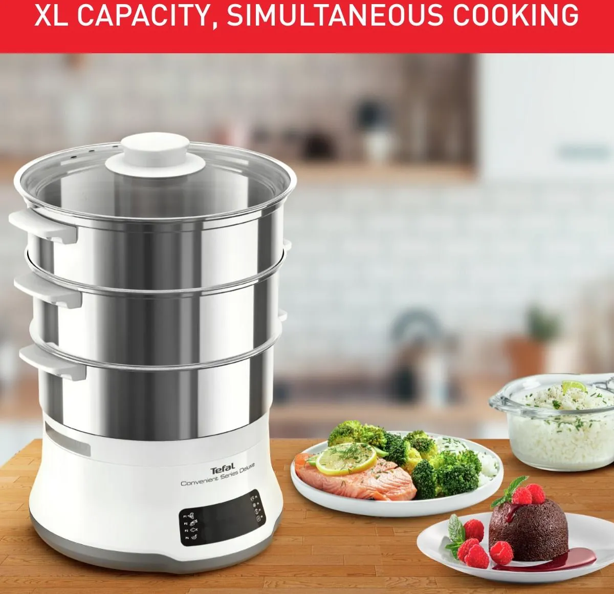 Пароварка электрическая Tefal Convenient Series Deluxe VC502