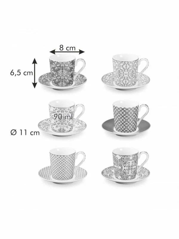 Чашка Tescoma для эспрессо myCOFFEE с блюдцем, 6 шт, Empire (387718)