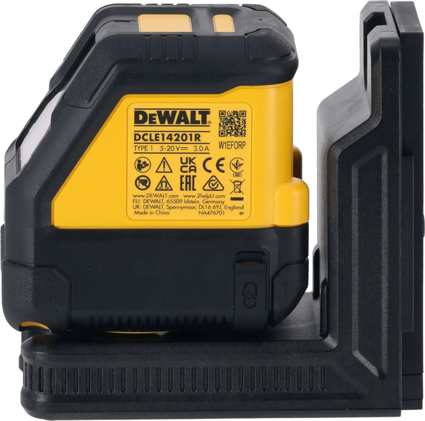 Компактный лазерный нивелир DeWalt DCLE14201RB-XJ, с встроенным АКБ и кабелем USB-C