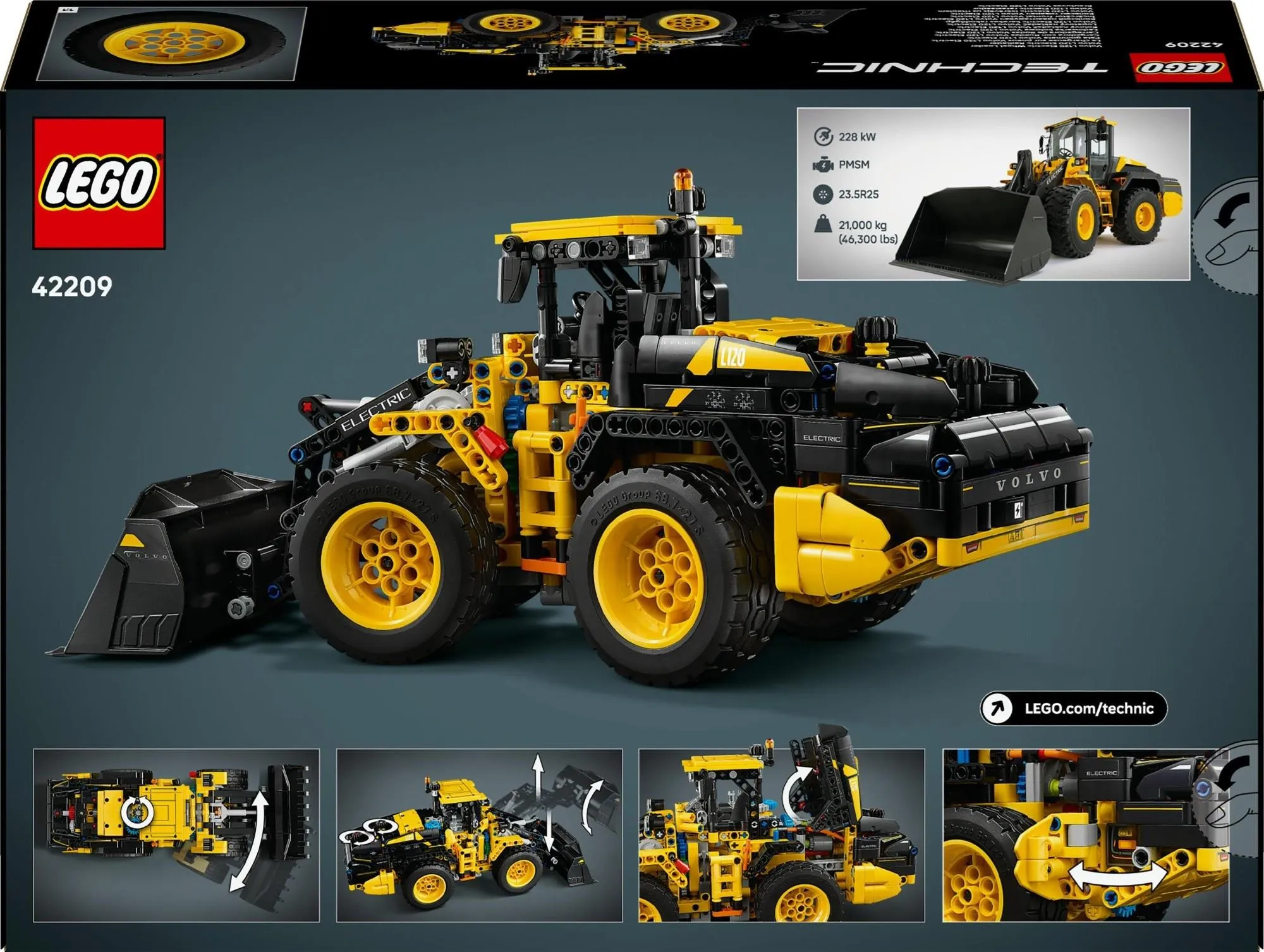Конструктор LEGO Technic 42209 Колёсный погрузчик Volvo L120 Electric