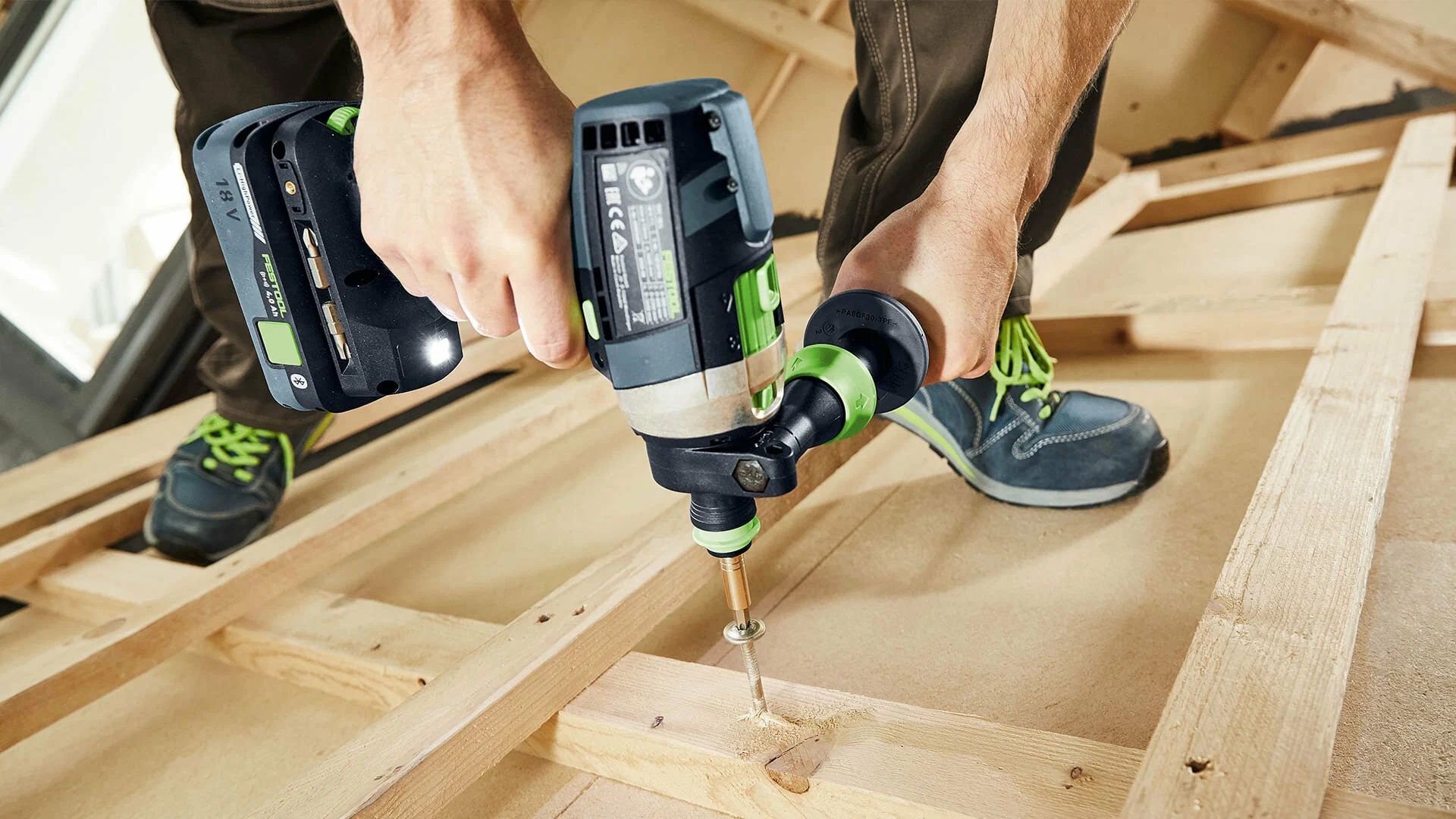 Аккумуляторная ударная дрель-шуруповёрт FESTOOL QUADRIVE TPC 18/4 I-Basic 575604