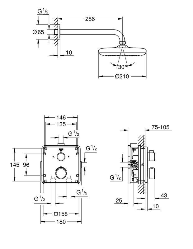 Душевой комплект Grohe Grohtherm 34728000, хром
