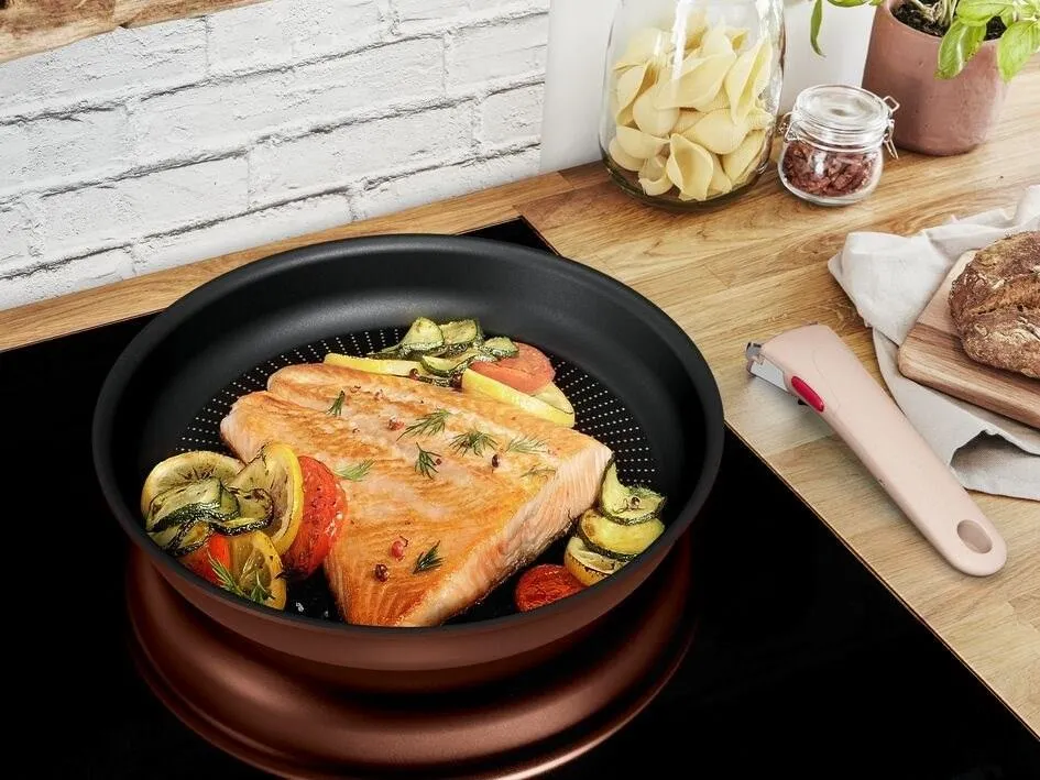 Набор посуды со съемной ручкой Tefal Ingenio Eco Respect L7609153, 5 предметов, коричневый