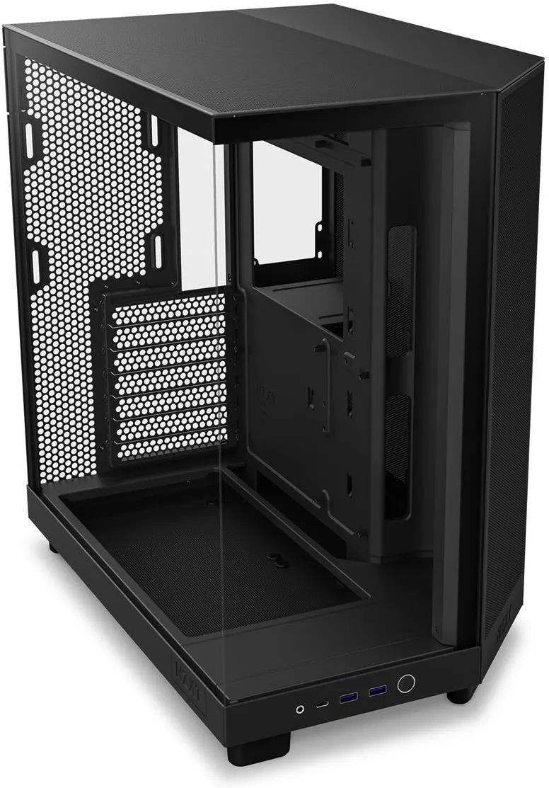 Корпус NZXT H6 Flow, Midi Tower, чёрный, стеклянная панель