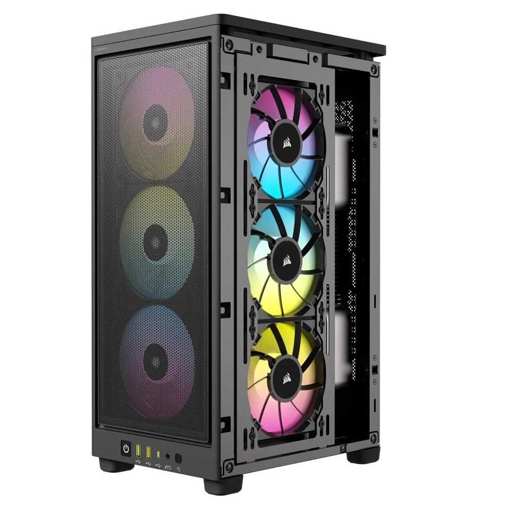 Компьютерный корпус Corsair iCUE 2000D RGB AIRFLOW Mini-ITX, черный цвет