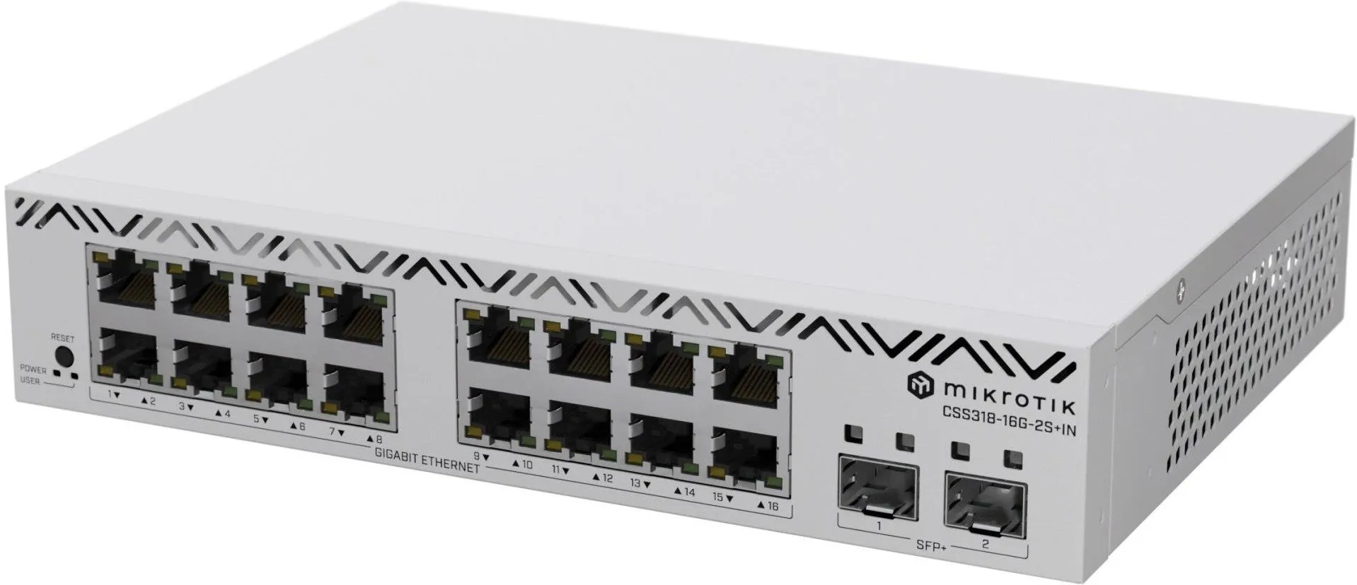 Коммутатор MikroTik CSS318-16G-2S+IN, 16×Gigabit Ethernet, 2×SFP+