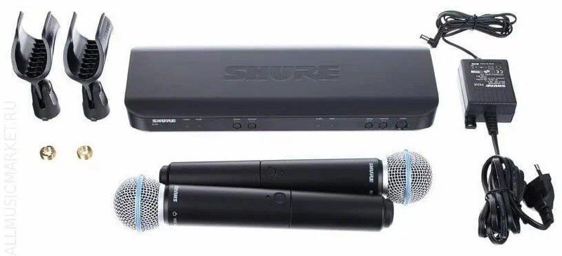 SHURE BLX288E/B58 M17 вокальная двухканальная радиосистема с ручными передатчиками Beta58