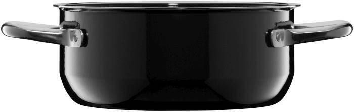 Низкая кастрюля с крышкой WMF Fusiontec Compact Black 24 см, черный 515675290