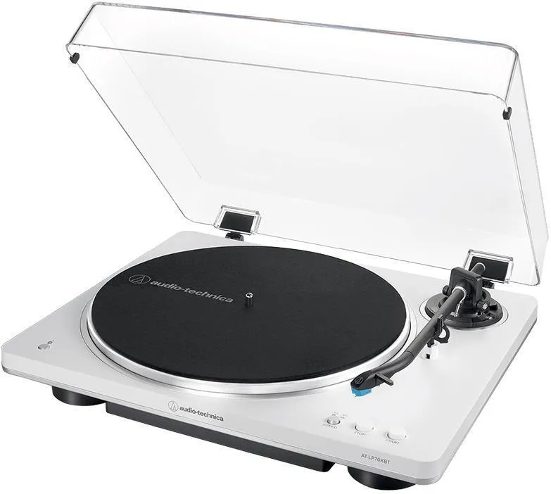 Проигрыватель винила Audio-Technica AT-LP70XBT бело-серебристый