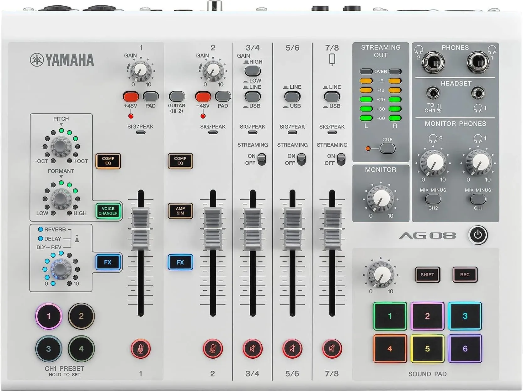 Цифровой микшерный пульт Yamaha AG08 White