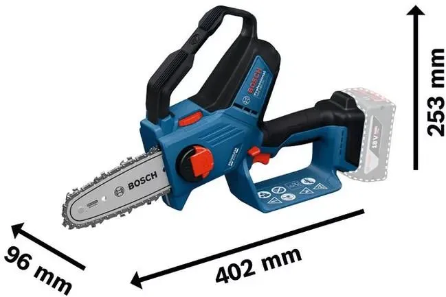 Аккумуляторная цепная пила Bosch GKE 18V-15 Professional 06008D7000