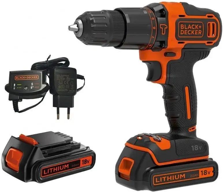 Перфоратор аккумуляторный Black&Decker BDCHD18K1B2 2*2.0 Ah/18 V с ЗУ