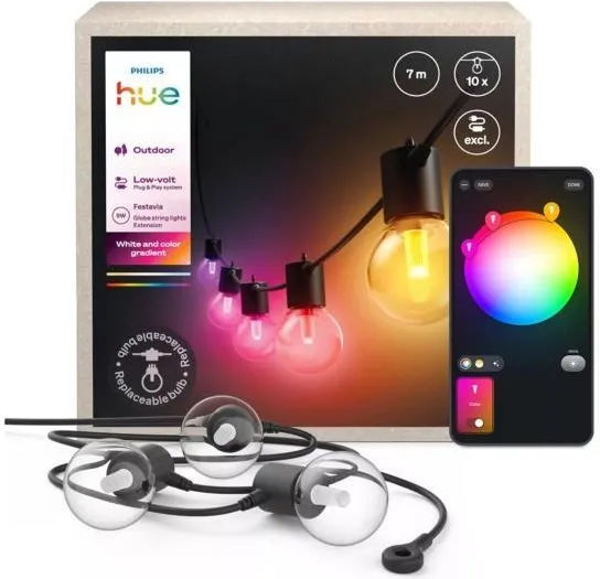 Садовая гирлянда Globe (7 м) + удлинительный модуль PHILIPS Hue 929004581806