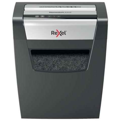 Уничтожитель (шредер) REXEL MOMENTUM X312, 3 уровень секретности, фрагменты 5х42 мм, 12 листов, 23 л, 2104572EU