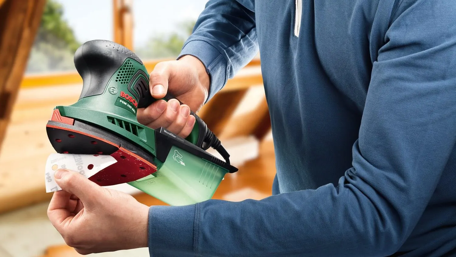 Вибрационная шлифовальная машина Bosch PSM 200 AES 06033B6000