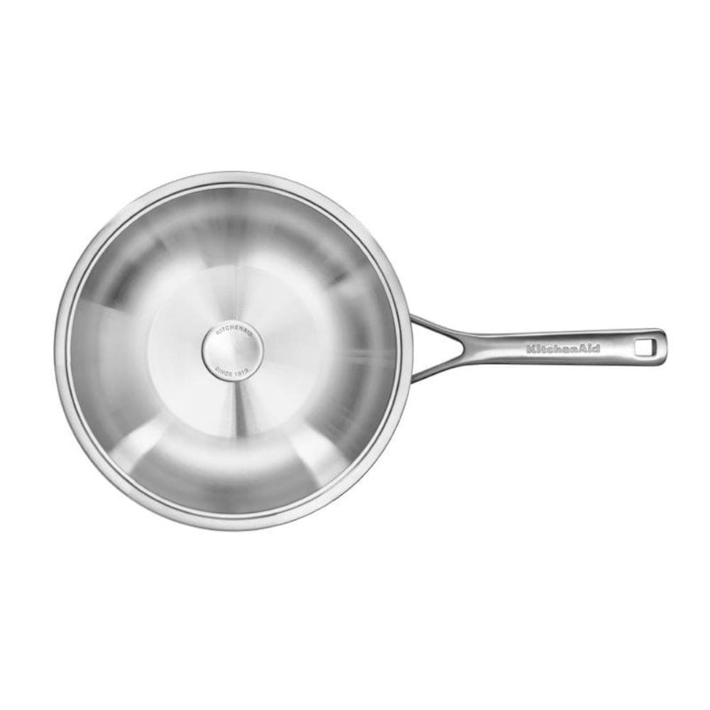 Вок из нержавеющей стали с крышкой KitchenAid 28 см (Cc003254001)