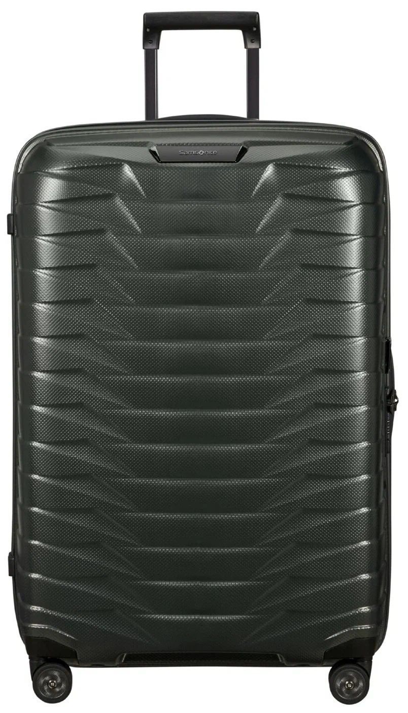 Чемодан Samsonite Proxis 75 см, полипропилен, адресная бирка, 98 л, размер L, зеленый