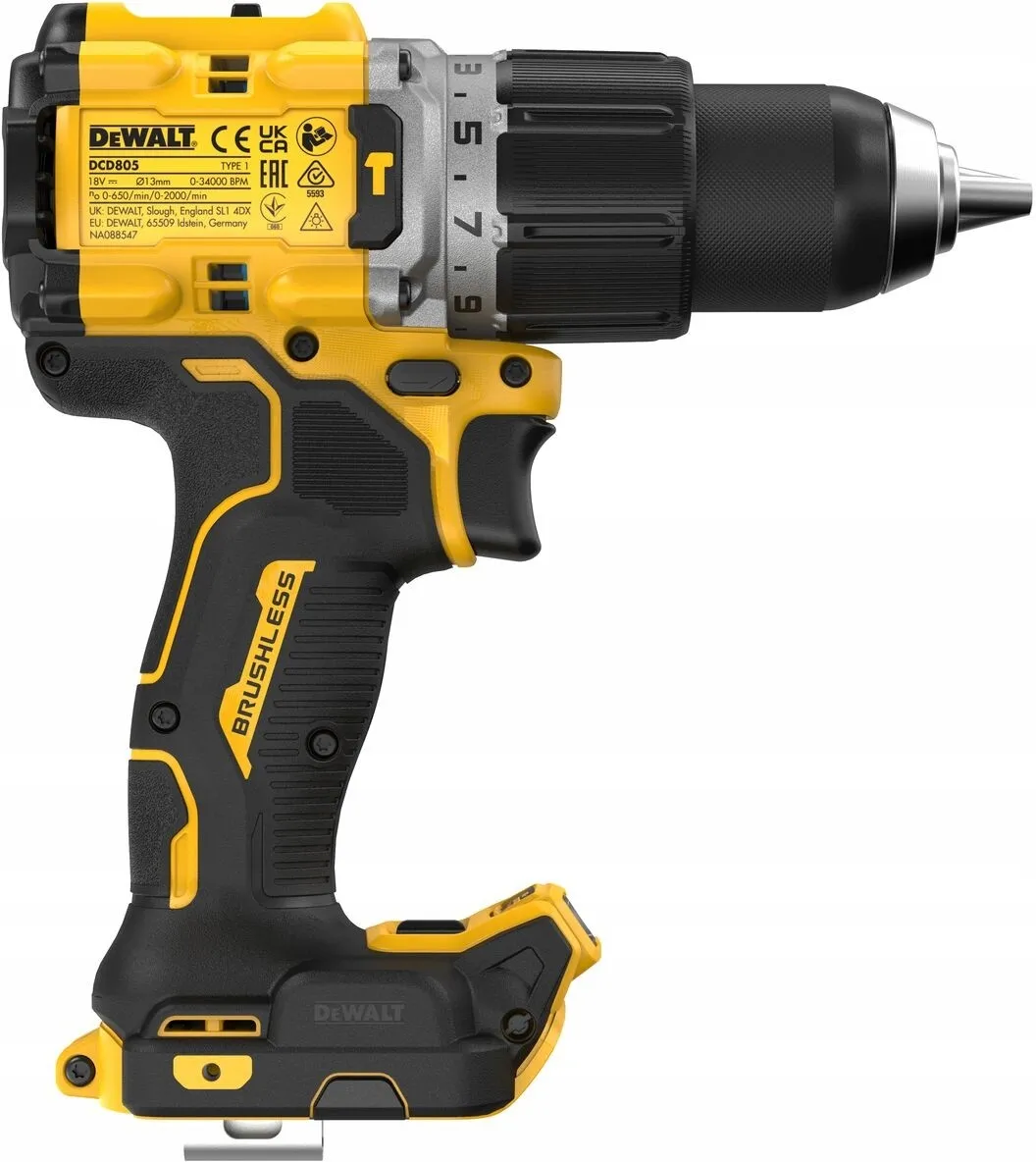 Аккумуляторная ударная дрель-шуруповерт DeWalt DCD805N, без АКБ и ЗУ