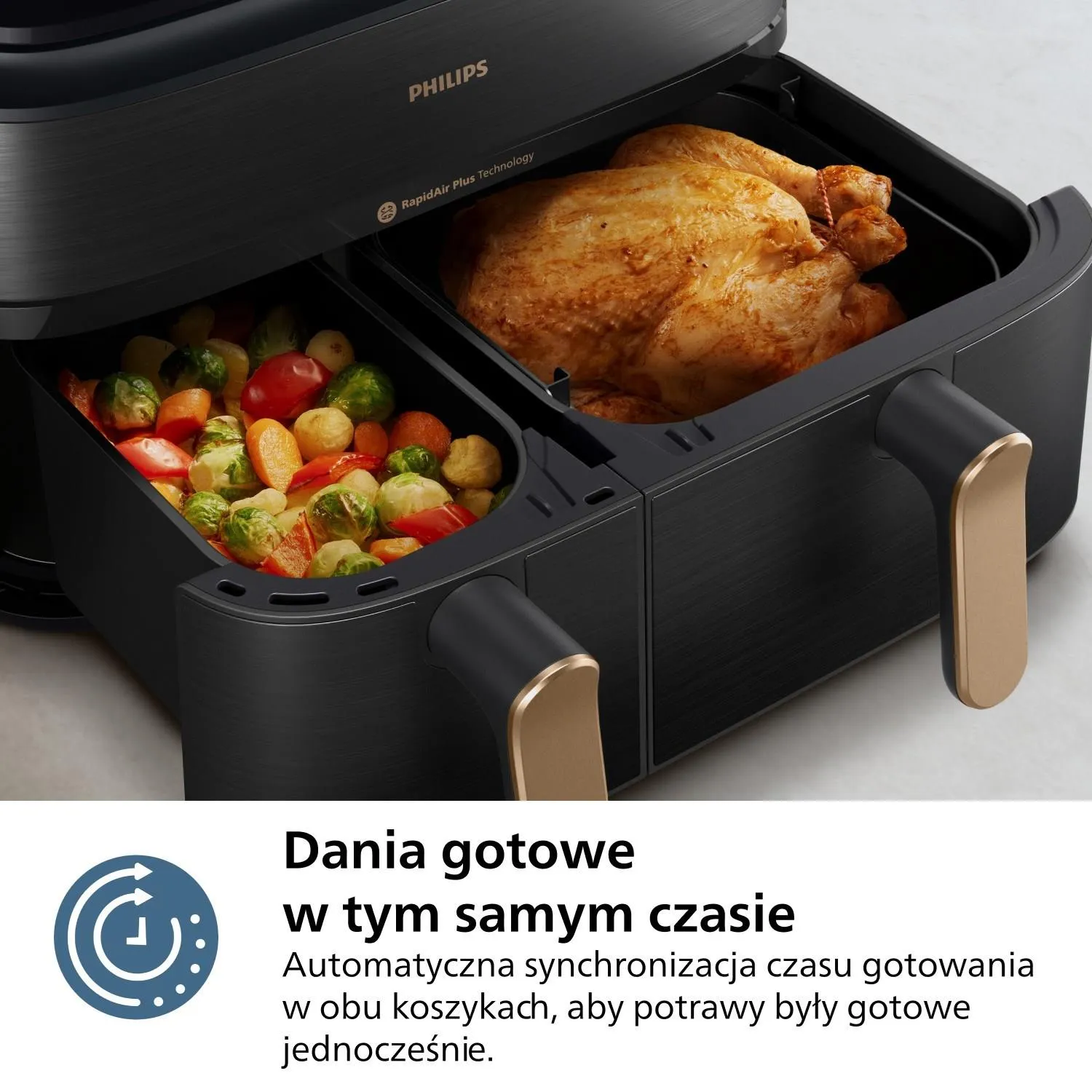 Фритюрница Philips Series 5000 Ovi Dual Basket NA552/00
