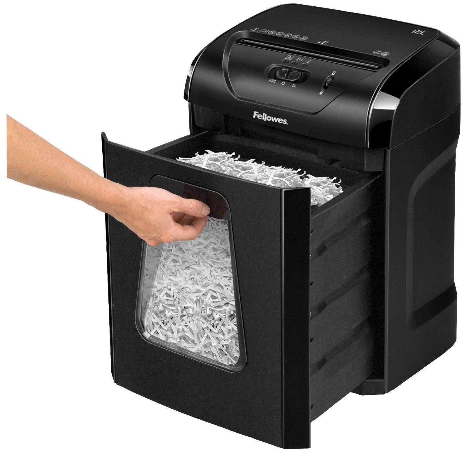 Уничтожитель бумаг Fellowes Powershred 12C черный