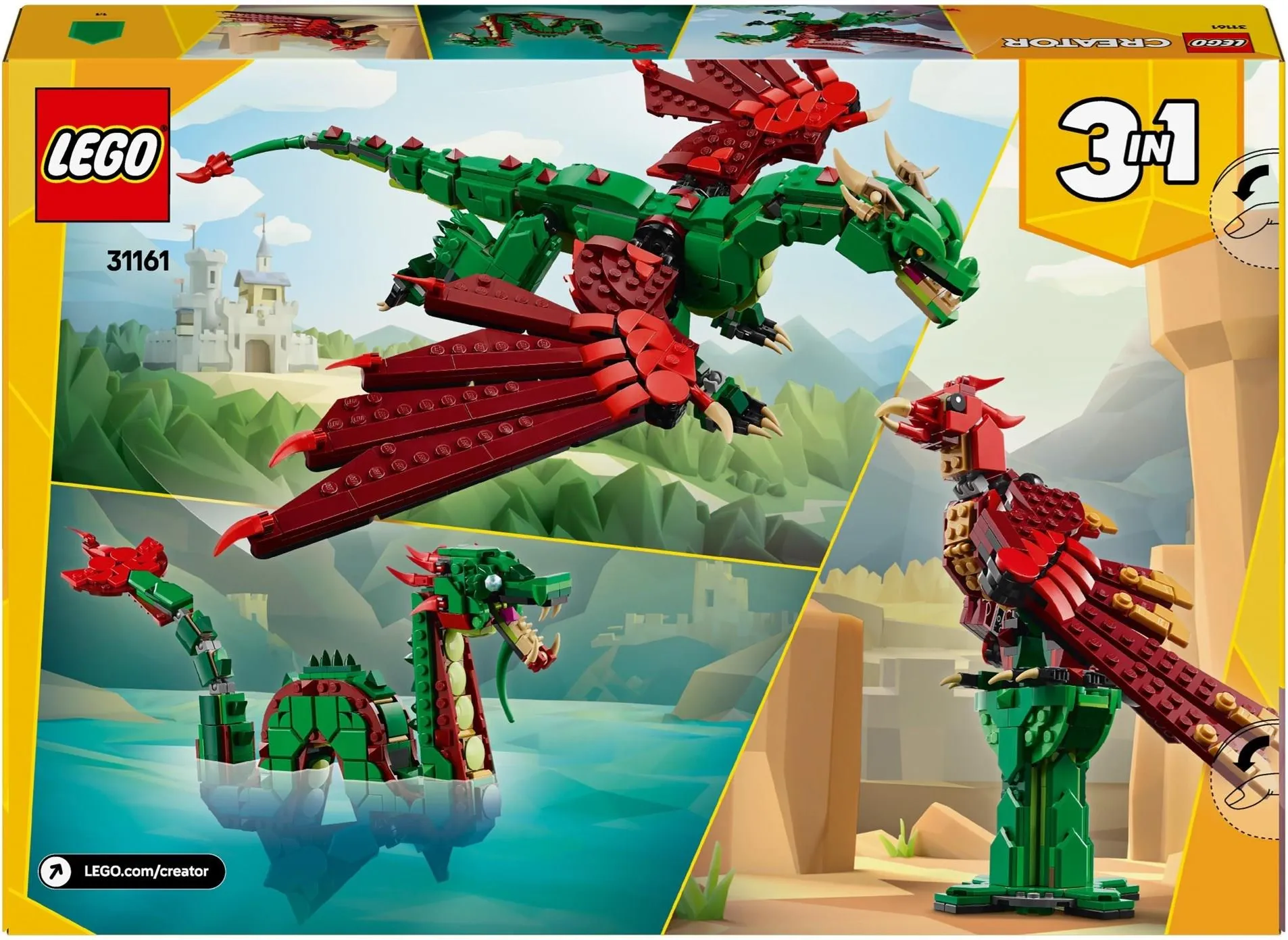 Конструктор LEGO Creator 3 в 1 31161 Средневековый дракон