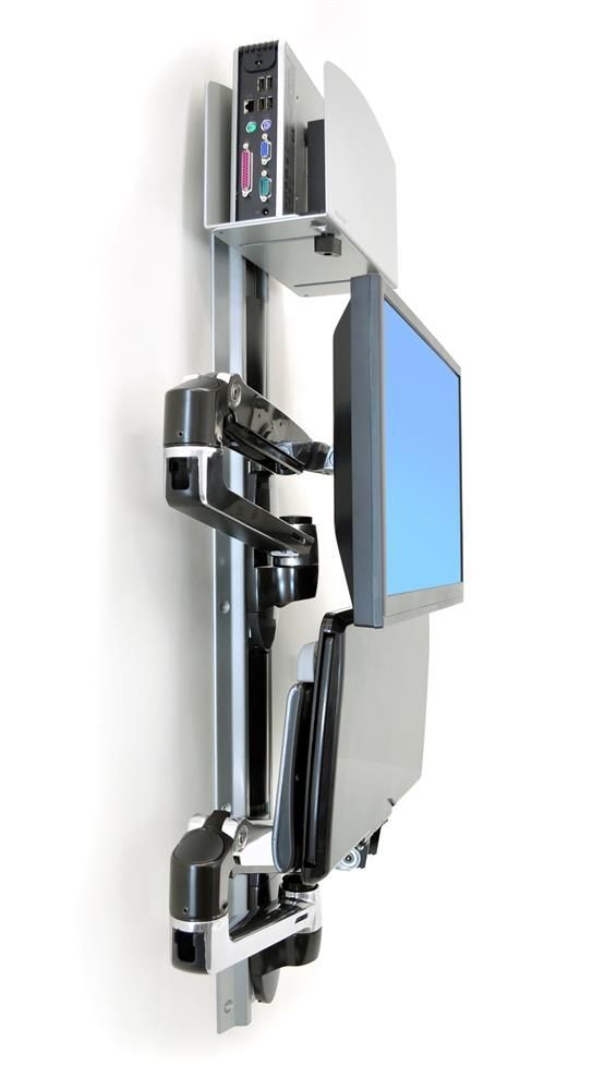 Ergotron 45-247-026 LX Wall Mount System Комбинированное настенное крепление для монитора и клавиатуры с креплением для системного блока