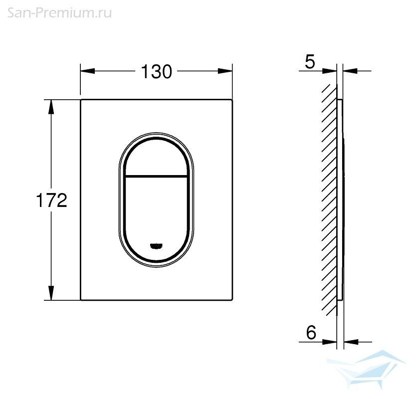 Панель смыва Grohe Arena Cosmopolitan 37624Al0